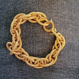 Germany Gold Tone Mesh Chain Bracelet